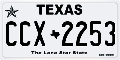 TX license plate CCX2253