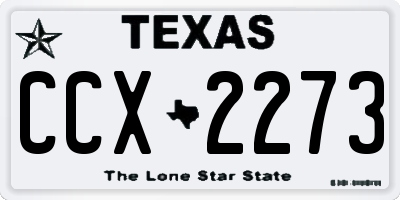 TX license plate CCX2273