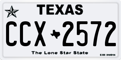 TX license plate CCX2572