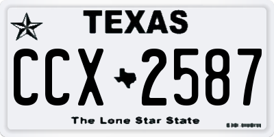 TX license plate CCX2587