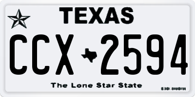 TX license plate CCX2594