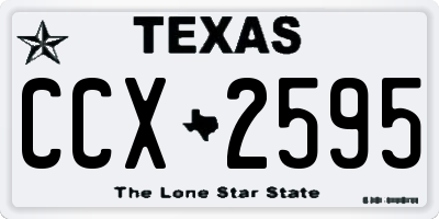 TX license plate CCX2595