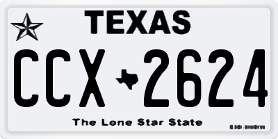 TX license plate CCX2624