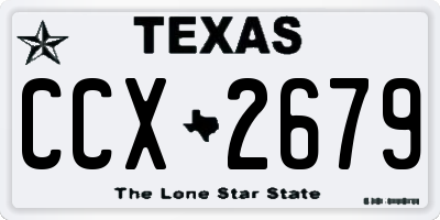 TX license plate CCX2679