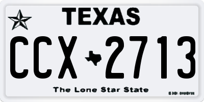 TX license plate CCX2713