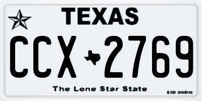 TX license plate CCX2769