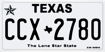 TX license plate CCX2780