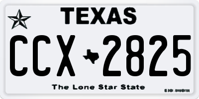 TX license plate CCX2825