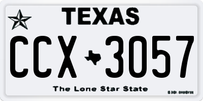TX license plate CCX3057