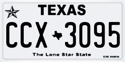 TX license plate CCX3095
