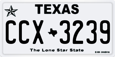 TX license plate CCX3239