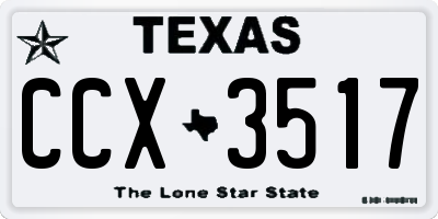 TX license plate CCX3517