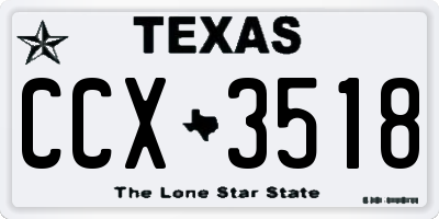 TX license plate CCX3518