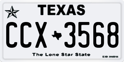 TX license plate CCX3568