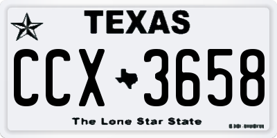 TX license plate CCX3658