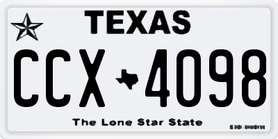 TX license plate CCX4098
