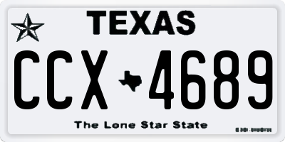 TX license plate CCX4689