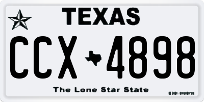TX license plate CCX4898
