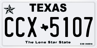 TX license plate CCX5107