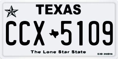 TX license plate CCX5109