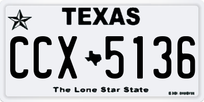 TX license plate CCX5136