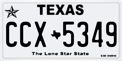 TX license plate CCX5349