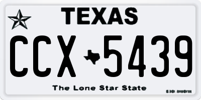 TX license plate CCX5439