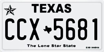TX license plate CCX5681
