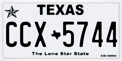 TX license plate CCX5744