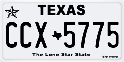 TX license plate CCX5775