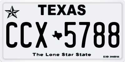 TX license plate CCX5788