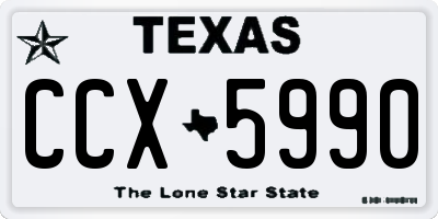 TX license plate CCX5990