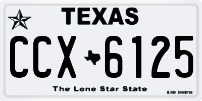 TX license plate CCX6125