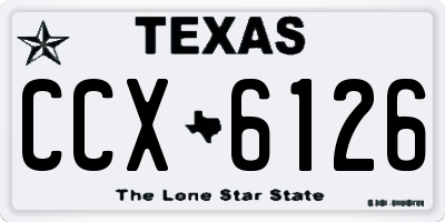 TX license plate CCX6126