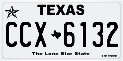 TX license plate CCX6132