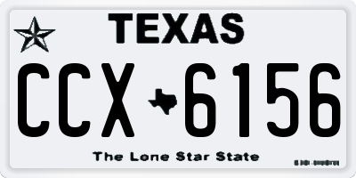 TX license plate CCX6156