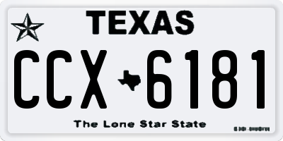 TX license plate CCX6181