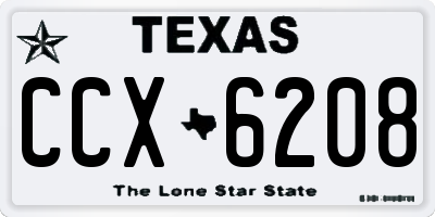 TX license plate CCX6208