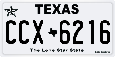 TX license plate CCX6216