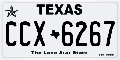 TX license plate CCX6267