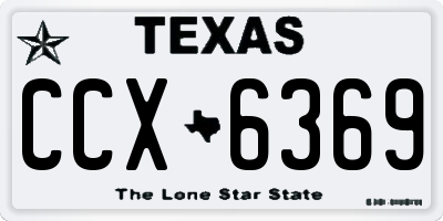 TX license plate CCX6369