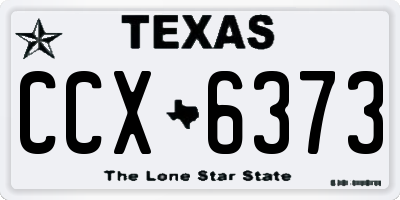TX license plate CCX6373