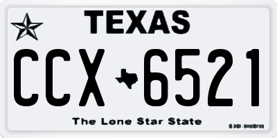 TX license plate CCX6521
