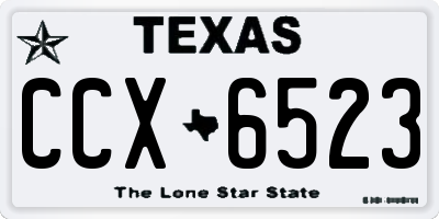 TX license plate CCX6523