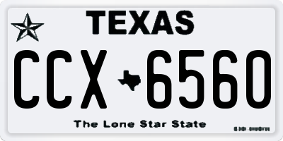 TX license plate CCX6560