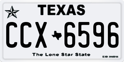 TX license plate CCX6596