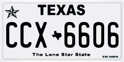 TX license plate CCX6606