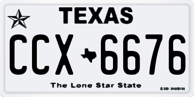 TX license plate CCX6676