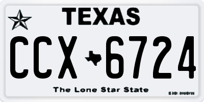 TX license plate CCX6724