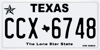 TX license plate CCX6748